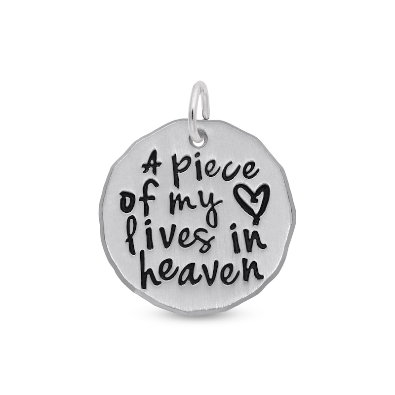 Rembrandt Charms® "A piece of my heart lives in heaven." Disc in Sterling Silver