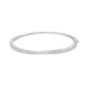 Thumbnail Image 1 of 1 CT. T.W. Baguette and Round Diamond Criss-Cross Bangle in 10K White Gold