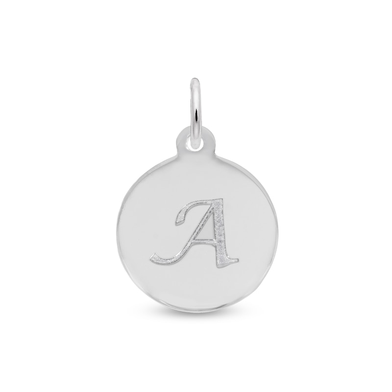 Main Image 1 of Rembrandt Charms® Letter "A" Disc in Sterling Silver