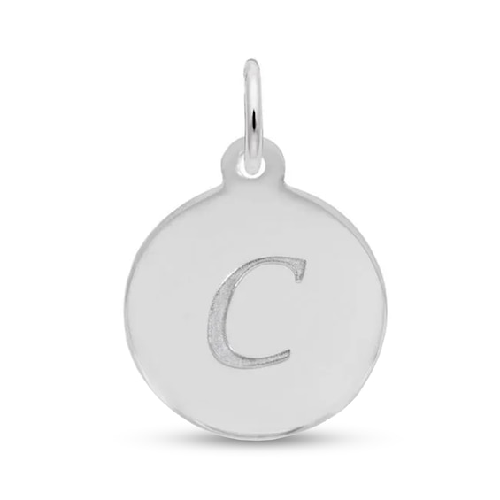 Rembrandt CharmsÂ® Letter "C" Disc in Sterling Silver