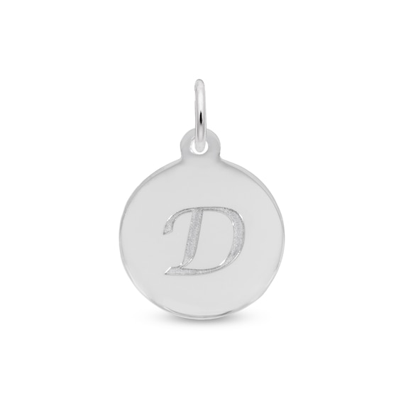 Rembrandt CharmsÂ® Letter "D" Disc in Sterling Silver