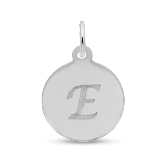 Rembrandt Charms® Letter "E" Disc in Sterling Silver