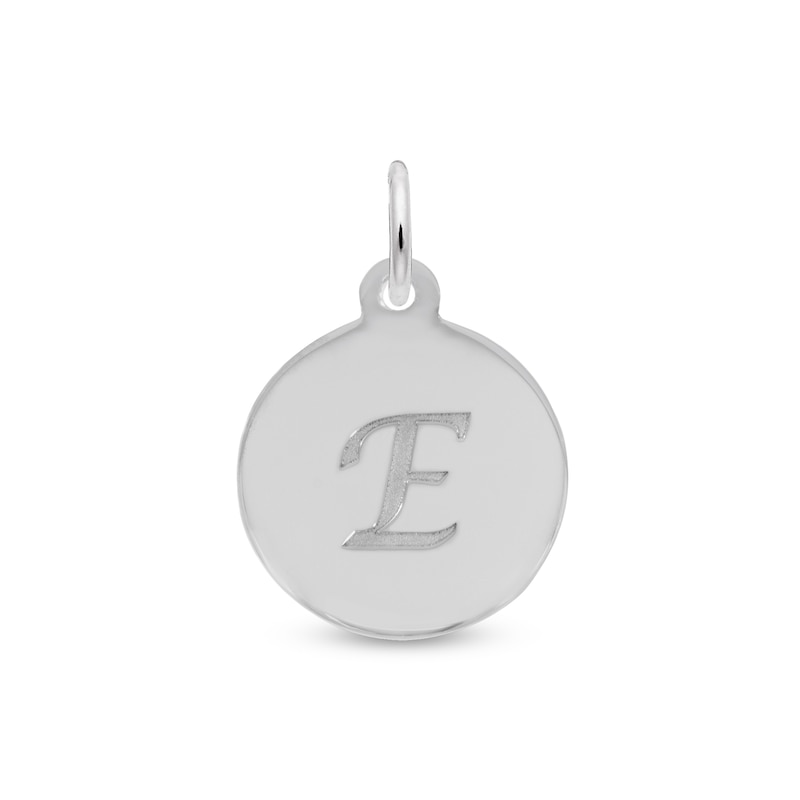 Main Image 1 of Rembrandt Charms® Letter "E" Disc in Sterling Silver