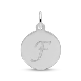Rembrandt Charms® Letter "F" Disc in Sterling Silver