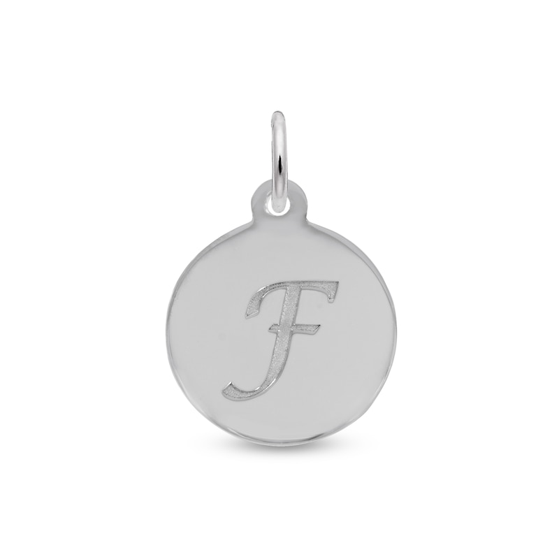 Main Image 1 of Rembrandt Charms® Letter "F" Disc in Sterling Silver