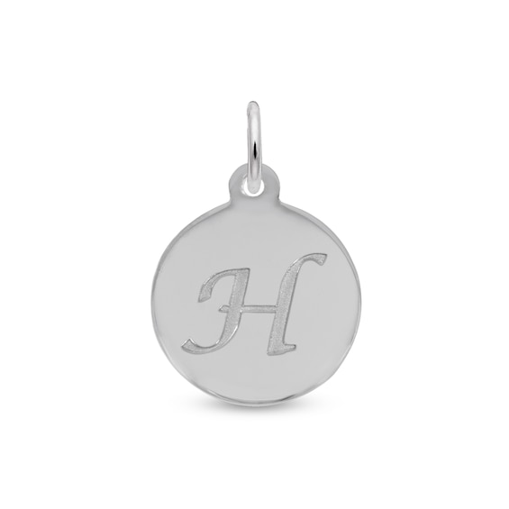 Rembrandt CharmsÂ® Letter "H" Disc in Sterling Silver