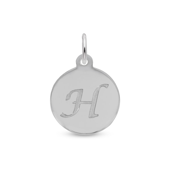 Rembrandt Charms® Letter "H" Disc in Sterling Silver