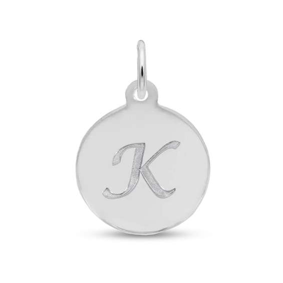 Rembrandt Charms® Letter "K" Disc in Sterling Silver
