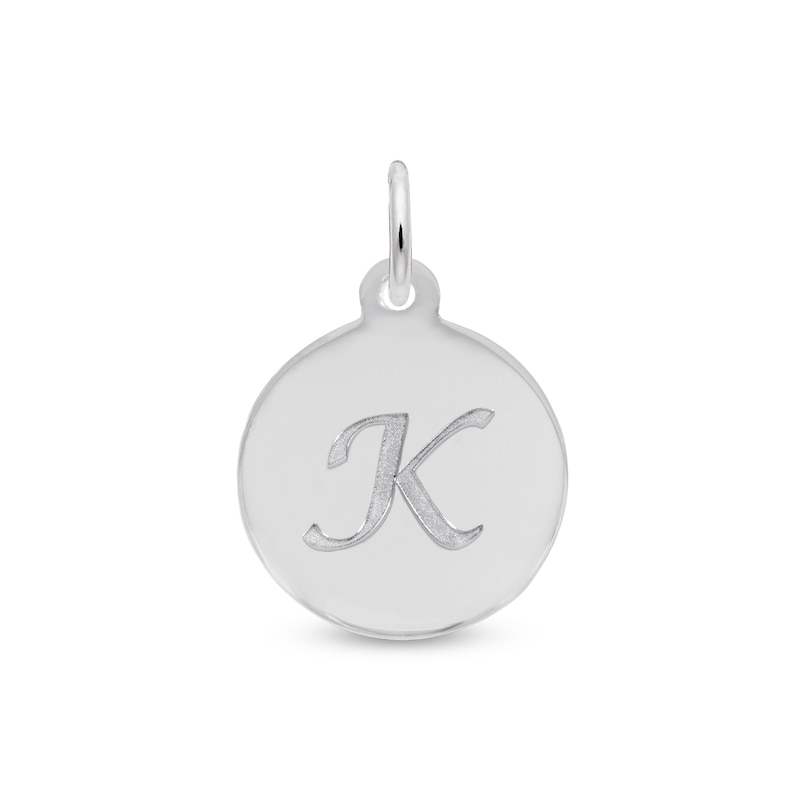 Main Image 1 of Rembrandt Charms® Letter "K" Disc in Sterling Silver