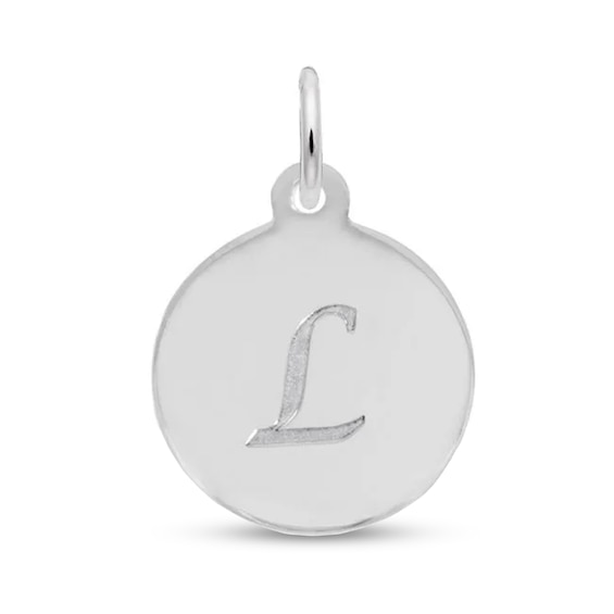 Rembrandt CharmsÂ® Letter "L" Disc in Sterling Silver