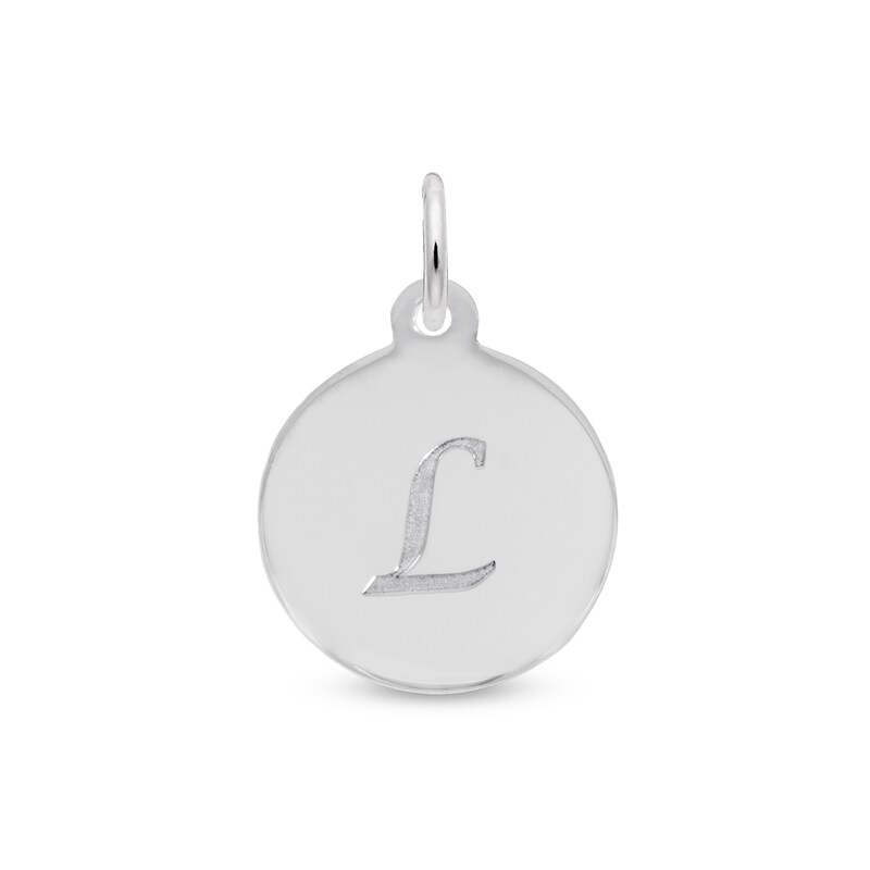 Main Image 1 of Rembrandt Charms® Letter "L" Disc in Sterling Silver