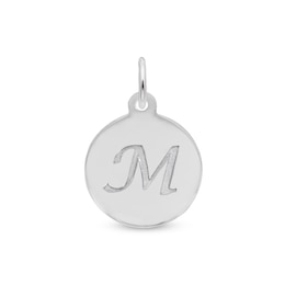 Rembrandt Charms® Letter "M" Disc in Sterling Silver