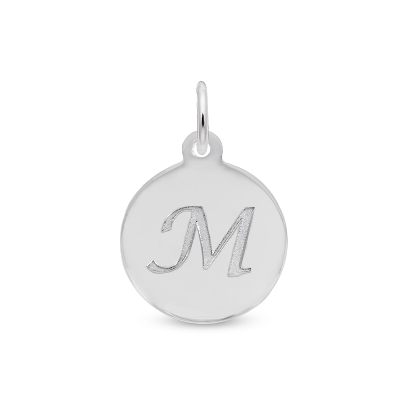 Main Image 1 of Rembrandt Charms® Letter "M" Disc in Sterling Silver