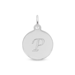 Rembrandt Charms® Letter "P" Disc in Sterling Silver