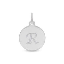 Rembrandt Charms® Letter "R" Disc in Sterling Silver