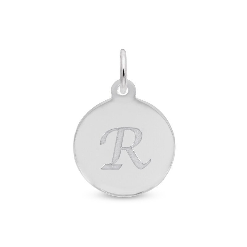 Main Image 1 of Rembrandt Charms® Letter "R" Disc in Sterling Silver