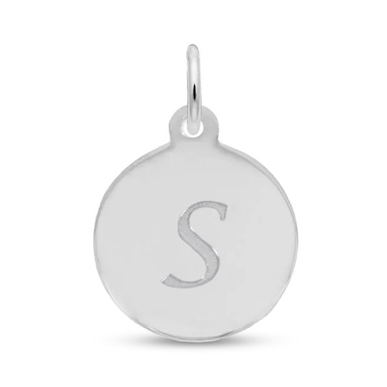 Rembrandt Charms® Letter "S" Disc in Sterling Silver