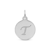 Thumbnail Image 1 of Rembrandt Charms® Letter "T" Disc in Sterling Silver