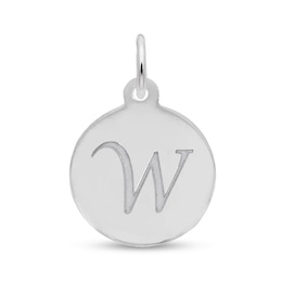 Rembrandt Charms® Letter "W" Disc in Sterling Silver