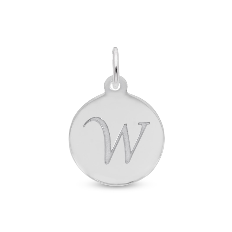 Main Image 1 of Rembrandt Charms® Letter "W" Disc in Sterling Silver