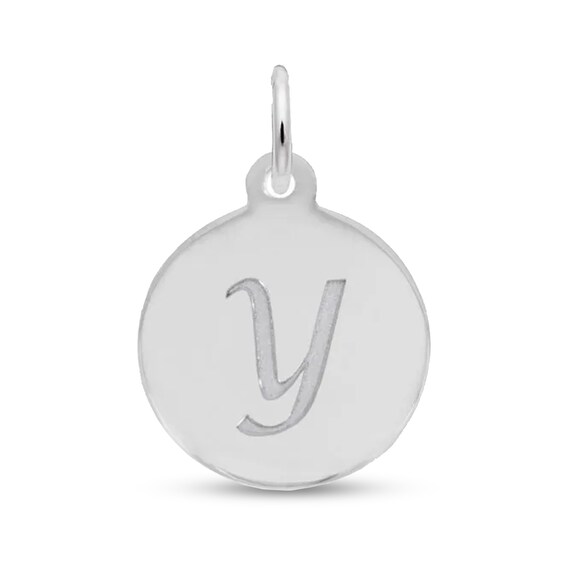 Rembrandt CharmsÂ® Letter "Y" Disc in Sterling Silver