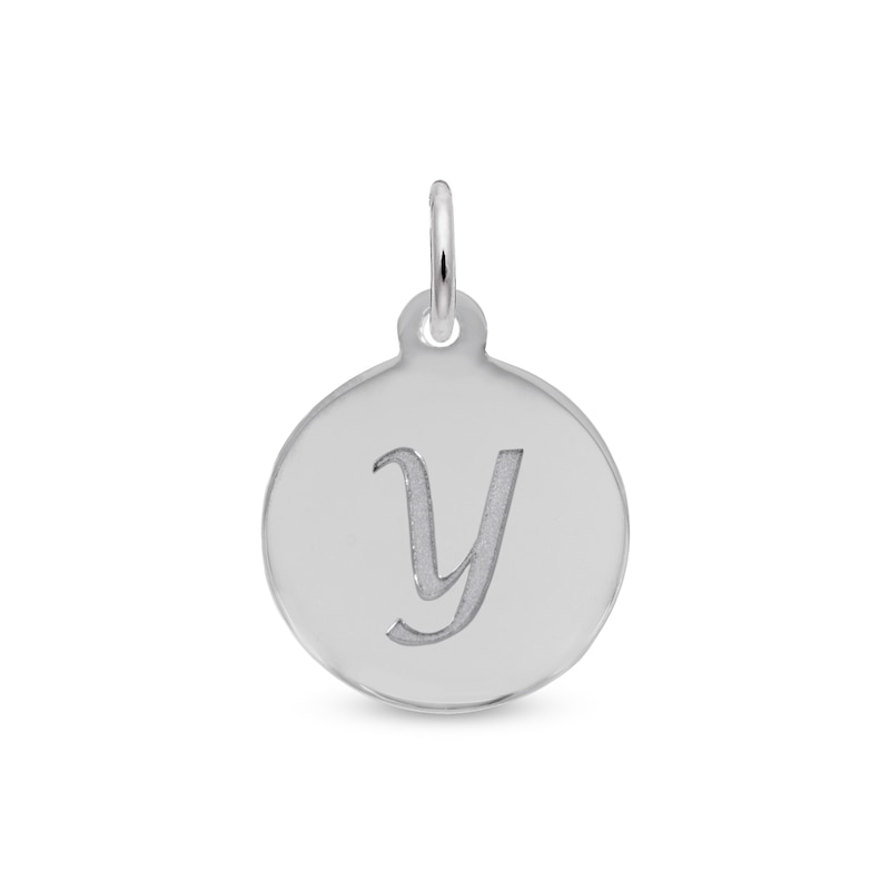Main Image 1 of Rembrandt Charms® Letter "Y" Disc in Sterling Silver