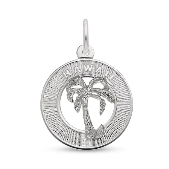 Rembrandt Charms® "Hawaii" Open Circle with Palm Tree in Sterling Silver