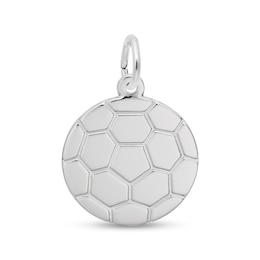 Rembrandt Charms® Flat Soccer Ball in Sterling Silver