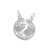 Thumbnail Image 0 of Rembrandt Charms® Half-Half Mizpah Coin in Sterling Silver