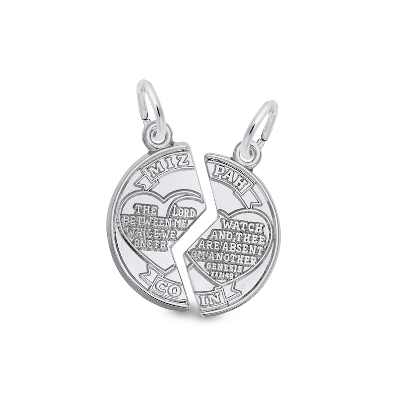 Rembrandt Charms® Half-Half Mizpah Coin in Sterling Silver