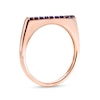 Thumbnail Image 2 of Blue Sapphire Bar Ring in 10K Rose Gold - Size 7