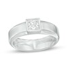 Thumbnail Image 0 of Men's 3/4 CT. Square-Cut Diamond Solitaire Wedding Band in Platinum