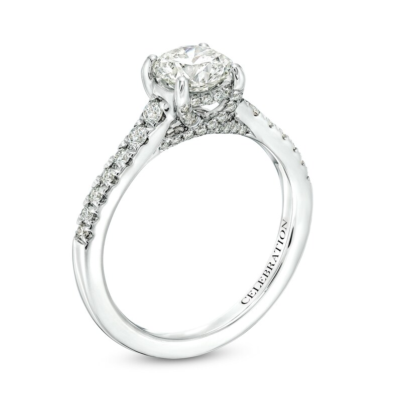 Main Image 3 of Celebration Infinite™ 1-3/8 CT. T.W. Certified Diamond Solitaire Engagement Ring in 14K White Gold (I/SI2)