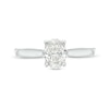 Thumbnail Image 4 of Celebration Infinite™ 1 CT. Certified Oval Diamond Solitaire Engagement Ring in 14K White Gold (I/SI2)