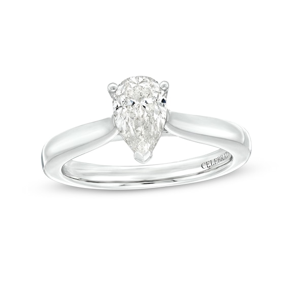 Celebration Infinteâ¢ 1 CT. Certified Pear-Shaped Diamond Solitaire Engagement Ring in 14K White Gold (I/Si2)