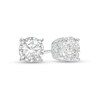 Thumbnail Image 1 of 1/2 CT. T.W. Diamond Hidden Accent Solitaire Stud Earrings in 10K White Gold