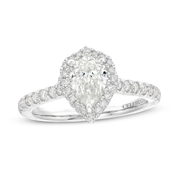 Celebration Infinite™ 1-3/8 CT. T.W. Certified Pear-Shaped Diamond Frame Engagement Ring in 14K White Gold (I/SI2)