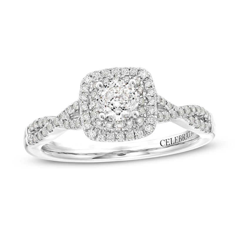 Celebration Infinite™ 3/4 CT. T.W. Certified Diamond Double Frame Engagement Ring in 14K White Gold (I/SI2)