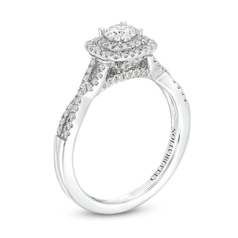 Celebration Infinite™ 3/4 CT. T.W. Certified Diamond Double Frame Engagement Ring in 14K White Gold (I/SI2)