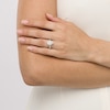 Thumbnail Image 2 of Celebration Infinite™ 1-3/8 CT. T.W. Certified Pear-Shaped Diamond Double Frame Engagement Ring in 14K White Gold (I/SI2)