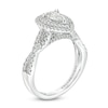 Thumbnail Image 3 of Celebration Infinite™ 1-3/8 CT. T.W. Certified Pear-Shaped Diamond Double Frame Engagement Ring in 14K White Gold (I/SI2)