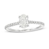 Thumbnail Image 1 of Celebration Infinite™ 1 CT. T.W. Certified Oval Diamond Solitaire Engagement Ring in 14K White Gold (I/SI2)