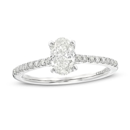 Celebration Infinite™ 1 CT. T.W. Certified Oval Diamond Solitaire Engagement Ring in 14K White Gold (I/SI2)