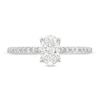 Thumbnail Image 4 of Celebration Infinite™ 1 CT. T.W. Certified Oval Diamond Solitaire Engagement Ring in 14K White Gold (I/SI2)