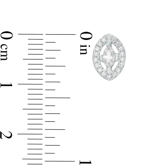 3/8 CT. T.w. Marquise Diamond Open Frame Stud Earrings in 10K White Gold