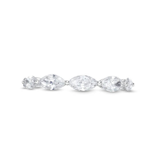 1 CT. T.w. Marquise-Cut Diamond Sideways Seven Stone Band in 14K White Gold (I/I2)