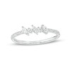 Thumbnail Image 1 of 1/4 CT. T.W. Marquise and Round Diamond Alternating Slant Stackable Band in 10K White Gold