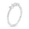 Thumbnail Image 3 of 1/4 CT. T.W. Marquise and Round Diamond Alternating Slant Stackable Band in 10K White Gold