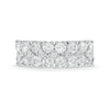 Thumbnail Image 4 of Men's 3 CT. T.W. Diamond Double Row Wedding Band in 10K White Gold