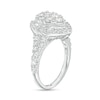 Thumbnail Image 3 of 1-1/2 CT. T.W. Pear-Shaped Multi-Diamond Frame Split Shank Engagement Ring in 14K White Gold (I/I2)
